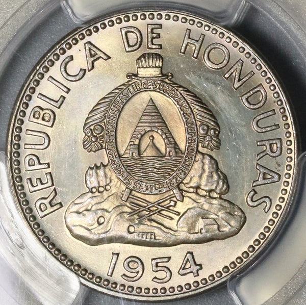 1954 PCGS MS 67 Honduras 10 Centavos Gem Mint State Coin (21070803C)