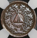 1893 NGC VF Det  Honduras 1 Centavo UN/10 Engraving Error Coin (21041702C)