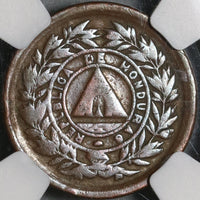1893 NGC VF Det  Honduras 1 Centavo UN/10 Engraving Error Coin (21041702C)