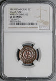 1893 NGC VF Det  Honduras 1 Centavo UN/10 Engraving Error Coin (21041702C)