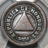 1901/0 PCGS F 12  Honduras 1 Centavo Pyramid Coin 98K Minted POP 1/0 (20070505C)