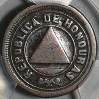 1901/0 PCGS F 12  Honduras 1 Centavo Pyramid Coin 98K Minted POP 1/0 (20070505C)