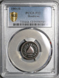 1901/0 PCGS F 12  Honduras 1 Centavo Pyramid Coin 98K Minted POP 1/0 (20070505C)