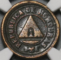 1904 NGC VF Det Honduras 1 Centavo Pyramid Rare Date Coin (21011205R)