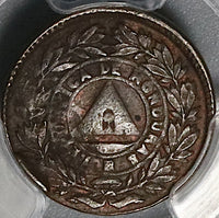 1910 PCGS AU 50 Honduras 1 Centavo Mule with 5 Centavos Coin KM 67 (21080302C)