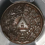 1910 PCGS AU 50 Honduras 1 Centavo Mule with 5 Centavos Coin KM 67 (21080302C)