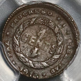 1910 PCGS AU 50 Honduras 1 Centavo Mule with 5 Centavos Coin KM 67 (21080302C)