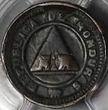 1911 PCGS XF 40 Honduras 1 Centavo Pyramid Reverse 1/2c Die Coin POP 1/0 (23010303C)