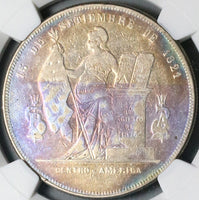 1881 NGC VF Honduras 1 Peso Standing Liberty Silver 26K Coin (23010401C)