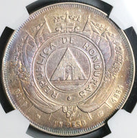 1881 NGC VF Honduras 1 Peso Standing Liberty Silver 26K Coin (23010401C)