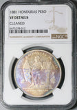 1881 NGC VF Honduras 1 Peso Standing Liberty Silver 26K Coin (23010401C)
