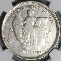 1891/88 NGC AU 55 Honduras 1 Peso Overdate Standing Liberty Silver Coin POP 2/2 (22111804C)