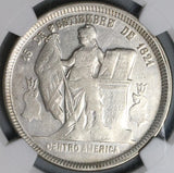 1891/88 NGC AU 55 Honduras 1 Peso Overdate Standing Liberty Silver Coin POP 2/2 (22111804C)