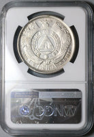 1891/88 NGC AU 55 Honduras 1 Peso Overdate Standing Liberty Silver Coin POP 2/2 (22111804C)