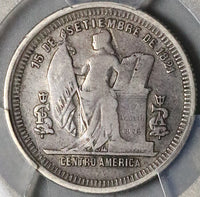 1885 PCGS VF 30 Honduras 25 Centavos Standing Liberty Silver Coin (22111802C)