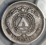 1885 PCGS VF 30 Honduras 25 Centavos Standing Liberty Silver Coin (22111802C)