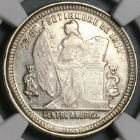1899/88 NGC AU 53 Honduras 25 Centavos Standing Liberty Coin 30k POP 1/0 (23030302C)