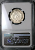 1899/88 NGC AU 53 Honduras 25 Centavos Standing Liberty Coin 30k POP 1/0 (23030302C)