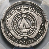 1901/801 PCGS VF 30 Honduras 25 Centavos Standing Liberty Silver 54k Coin POP 1/0 (23012601C