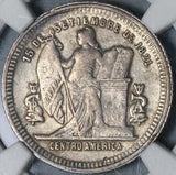 1901/801 NGC XF Det Honduras 25 Centavos QDR Pyramid Silver Richard Stuart Collection Coin (21090601C)