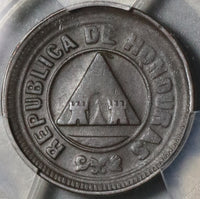 1910 PCGS AU 50 Honduras 2 Centavos 2/1 Centavo Pyramid Coin POP 1/0 (20110204R)