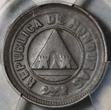 1910 PCGS AU 50 Honduras 2 Centavos 2/1 Centavo Pyramid Coin POP 1/0 (20110204C)