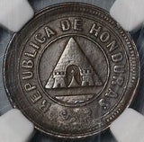 1912 NGC AU 58 Honduras 2 Centavos No S Pyramid 88k Coin POP 1/0 (22011601R)