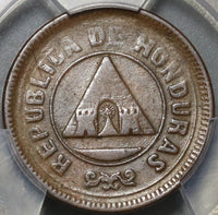 1913 PCGS VF 35 Honduras 2 Centavos 2/UN Centavo Pyramid Coin (20101702R)