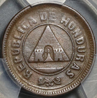 1913 PCGS VF 35 Honduras 2 Centavos 2/UN Centavo Pyramid Coin (20101702R)