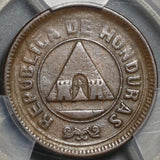 1913 PCGS VF 35 Honduras 2 Centavos 2/UN Centavo Pyramid Coin (20101702R)