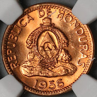 1956 NGC MS 66 RD Honduras 2 Centavos de Lempira Red Coin (23031403C)