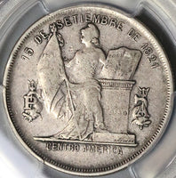 1883 PCGS VF 35 Honduras 50 Centavos Silver Pyramid Coin  POP 2/1 (22041002C)
