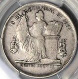 1883 PCGS VF 35 Honduras 50 Centavos Silver Pyramid Coin  POP 2/1 (22041002C)