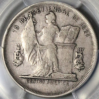 1883 PCGS VF 35 Honduras 50 Centavos Silver Pyramid Coin  POP 2/1 (22041002C)