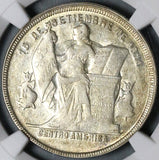 1908/897 NGC AU 55 Honduras 50 Centavos Overdate Rare Silver Coin (21101001C)