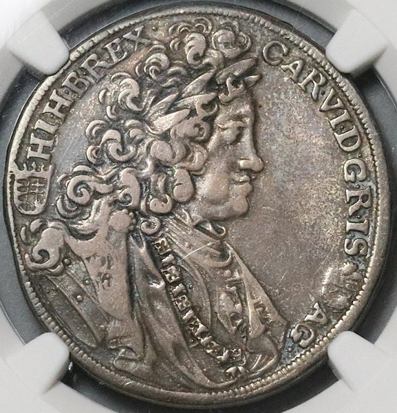 1717-KB NGC VF 35 Hungary  1/2 Thaler Charles VI Kremnitz Silver Coin (22120403C)