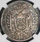 1717-KB NGC VF 35 Hungary  1/2 Thaler Charles VI Kremnitz Silver Coin (22120403C)