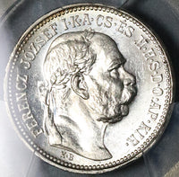 1915 PCGS MS 64 Hungary 1 Korona Franz Joseph Silver Empire Coin (21122501D)