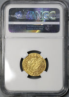 1458 NGC UNC Details Hungary Gold Gulden Matthias Corvinus Madonna & Christ Coin (19042902C)