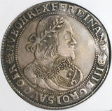 1654-KB NGC XF 40 Hungary Thaler Kremnitz Ferdinand III Taler Silver Coin DAV-3198 (22051002C)