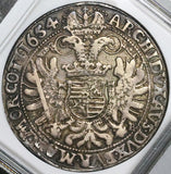 1654-KB NGC XF 40 Hungary Thaler Kremnitz Ferdinand III Taler Silver Coin DAV-3198 (22051002C)