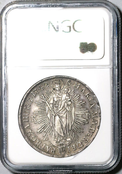 1742 NGC XF 45 Hungary Thaler Maria Theresa Silver Taler Coin