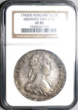 1742 NGC XF 45 Hungary Thaler Maria Theresa Silver Taler Coin (20050501C)