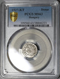 1527 PCGS MS 63 Hungary Denar John Zapolya Silver Mint State Coin (20020701C)