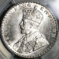 1912 PCGS MS 64+ India Rupee BU Bombay George V Silver Raj Coin (21050602C)