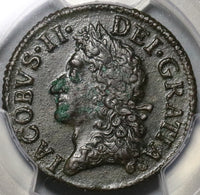 1690 PCGS XF Det James II Ireland Half 1/2 Crown May Gun Money Coin (20111902D)