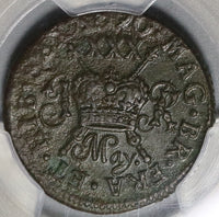 1690 PCGS XF Det James II Ireland Half 1/2 Crown May Gun Money Coin (20111902D)