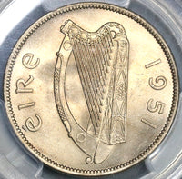 1951 PCGS MS 65 Ireland 1/2 Crown Race Horse Key Date Irish Coin (19082507C)