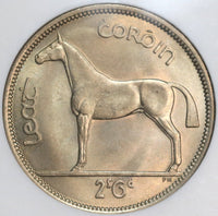 1955 NGC MS 66 Ireland 1/2 Crown Race Horse Mint State Irish Coin (19091104C)