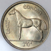 1955 NGC MS 66 Ireland 1/2 Crown Race Horse Mint State Irish Coin (19091104C)